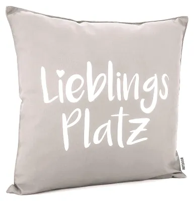 Produktbild von heimtexland ® Outdoorkissen 45x45 Dekokissen Outdoor Garten Lounge Deko Kissen Typ839 Lieblingsplatz Taupe