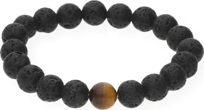 Produktbild von JuwelmaLux Armband JL28-03-0007 Lavasteine mit Tigerauge