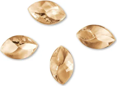 Produktbild von Deko-Diamanten Oval 19mm, ca. 100 Stück. 100ml Bernstein