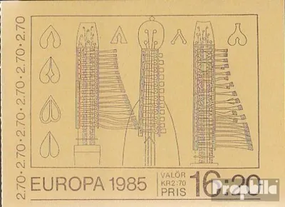 Produktbild von Briefmarken Schweden 1985 Mi 1329D MH (kompl.Ausg.) gestempelt Europa 1985