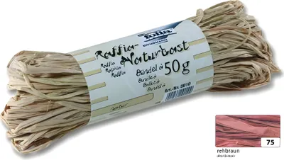 Produktbild von folia Raffia-Naturbast 50 g rehbraun