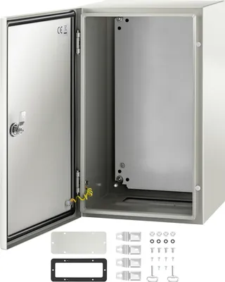 Zdjęcie produktu dla Szafa rozdzielcza VEVOR Szafa rozdzielcza ze stali węglowej Obudowa przemysłowa 50x30x25cm Skrzynka rozdzielcza IP66 i NEMA Wodoodporna skrzynka przyłączeniowa Skrzynka zasilająca Idealna do fabryk Place budowy Centra handlowe itp.