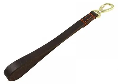 Immagine prodotto di Guinzaglio per cani, lunghezza 40,6 cm - Guinzaglio in pelle - Ideale per l'addestramento e le passeggiate - Adatto per cani di taglia grande/media - Impugnatura morbida - Guinzaglio in pelle