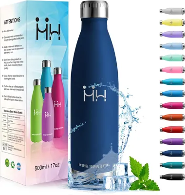Thermosflasche 500 ml, doppelwandig, Edelstahl, BPA-frei, auslaufsicher