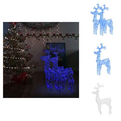 Productafbeelding van vidaXL Kerstdecoratie rendier, 2 stuks, 60x16x100 cm, acryl - Kerstverlichting
