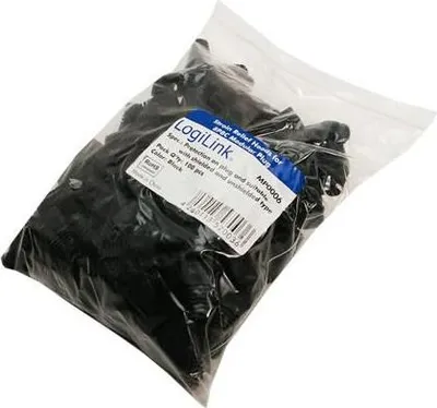 Zdjęcie produktu dla LogiLink MP0006, Osłona kabla, Czarny, RJ-45, 100 szt.