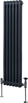 Obrázek produktu pro Tradiční dvousloupový radiátor - 1500 x 292 mm - antracitově šedý