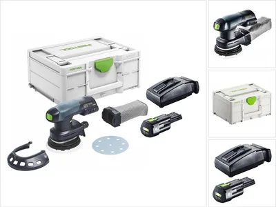 Obrázok produktu pre Akumulátorová náhodná orbitálna brúska Festool ETSC 125-Basic 18 V 125 mm bez kefiek + 1x akumulátor 3,0 Ah + nabíjačka + systainer