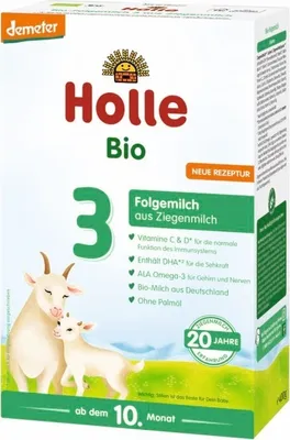 Obrázok produktu pre KOZIE MLIEKO 3 NASLEDUJÚCE PRE Bábätká PO 6 MESIACOCH DEMETER400 g - HOLLE