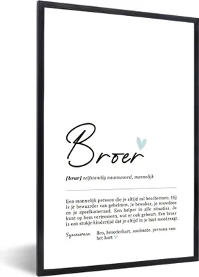 Produktbild von MuchoWow® Gerahmtes Poster rvm-brother123 60x90 cm - Poster mit Schwarzem Bilderrahmen Wandposter Rahmen Foto Bilder - Kunst