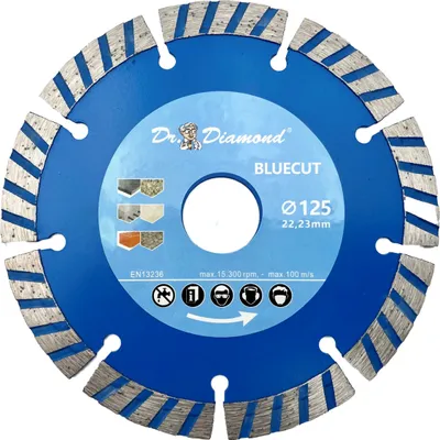 Produktbild von Diamanttrennscheibe 125 mm BLUECUT Beton Granit - Diamant Trennscheibe 125mm