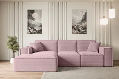 Produktbild von ALTDECOR Ecksofa in L-Form SERRA-L - 266x169x80 cm Rosa - Corner Sofa Bett Eckcouch Couch Wohnlandschaft Cauchsofa