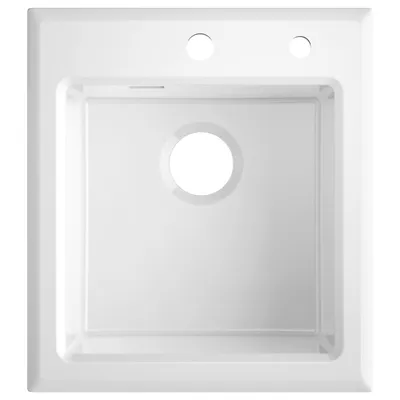 Produktbild von Keramikspüle 45x50 cm Küchenspüle, kratzfest & pflegeleicht Einbauspüle Weiß, Cecipa Keramik Einzelbecken, hitzebeständig, porenfrei Spülbecken