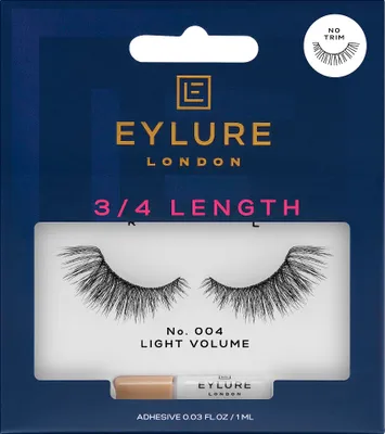 Immagine prodotto di Eylure 3/4 Length Lashes Ciglia artificiali con colla effetto di ispessimento No. 004