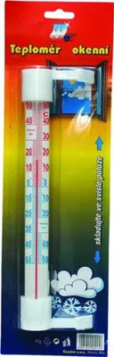 Obrázek produktu pro teploměr 20,5cm okenní, -50°C+50°C, objímka plast_EXTPLASTIMEX