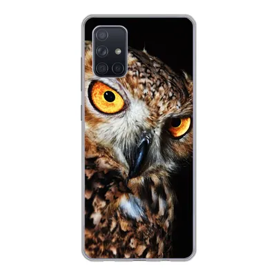 Produktbild von MuchoWow® Handyhülle Schutzhülle Hülle für Samsung Galaxy A51 Eule - Schwarz - Gelb Silikon Softcase Handy Hülle - Schutzabdeckung