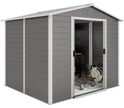 Produktbild von Outsunny Gerätehaus 4,4 m² Gartenhaus mit Pultdach, Schiebetür, Fundament