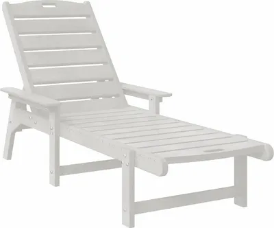 Obrázok produktu pre Ležadlo vidaXL, biele, 195,5 x 53 x 98,5 cm, HDPE