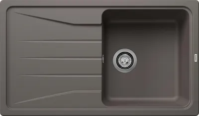 Produktbild von BLANCO Spüle SONA 5 S in VULKANGRAU mit Ablaufgarnitur ohne Ablauffernbedienung / Ausschnitt: 840 x 480 mm / Silgranit