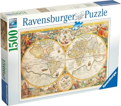 Image de Puzzle Ravensburger - MappeMonde 1594 (1500 pièces)