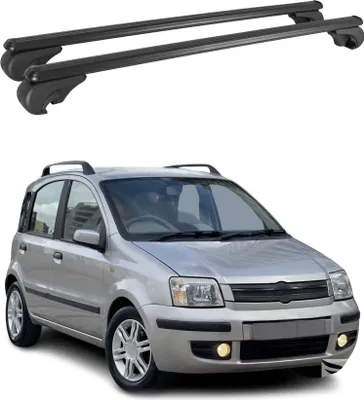Produktbild von Dachträger für Fiat Panda 2003-2012 Gepäckträger Grundträger Alu Schwarz 2x