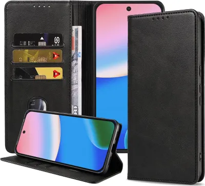 Produktbild von Geeignet für Google Pixel 10 Handytasche Kunstleder mit Magnetverschluss und Kartenhalter Bookcase mit Klappe - Wallet Case mit Kartenfach - Schwarz - Smartphonics