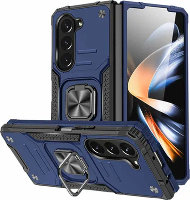 Obrázok produktu pre Puzdro na mobilný telefón Samsung Galaxy Z Fold5 5G Armor s magnetickým krúžkom, modré