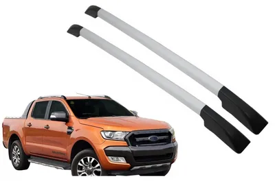 Image de Barres de toit décoratives pour Ford Ranger T6 T7 T8 double cabine 2012-2020 Argent.