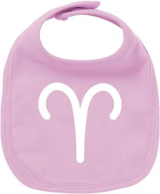Produktbild von Huuraa Unisex Babylatz Widder Sternzeichen Zeichen Geschenk Babypink Bio Baumwolle Widder Mitbringsel