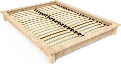 Produktbild von Solido Futonbett 160x200 aus Massivholz - Roh (ohne Lack)