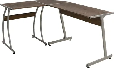 Image de Bureau d'angle marron bois d'ingénierie