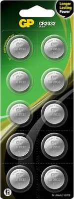 Produktbild von GP Lithium-Knopfzelle CR2032 10er-Pack