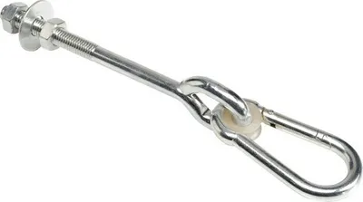Produktbild von Schaukelhaken mit Gewinde M10 und 100 mm Länge aus verzinktem Stahl für Schaukeln im Freien
