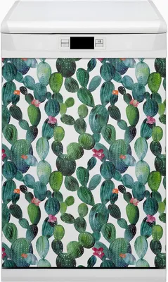 Produktbild von Magnet Folie für Geschirrspüler Küche Magnetmatte 45x80 cm  Nachbildung Geschirrspüle  - Kaktenblüten