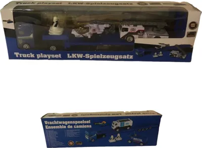 Produktbild von Autotransporter mit Polizeiwagen Swap bestückt  Maßstab 1:64