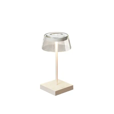 Produktbild von Konstsmide Designer-Tischleuchte Scilla | weiß | Indoor/Outdoor | USB/Akku | 7816-250