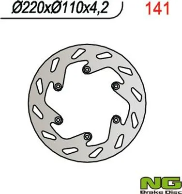 Produktbild von Ng Bremsscheibe Hinten Für Ktm / Husaberg (220X110X4,2) (Ng141 Ng129)