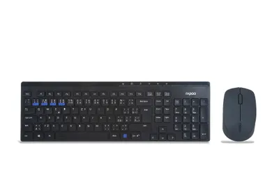 Obrázek produktu pro Rapoo 8100M Wireless Multi-Mode Optical Mouse and Keyboard Set Black CZ/SK