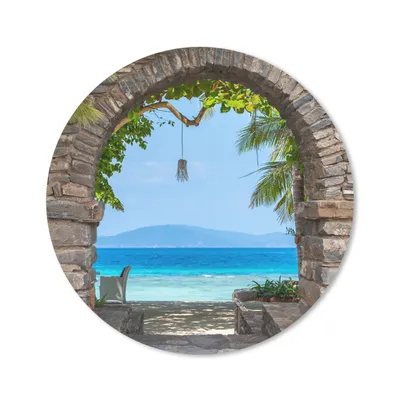 Produktbild von MuchoWow® Mauspad Mousepad Strand - Meer - Tropisch - Sommer - Aussicht 40x40 cm - Mousepads - Maus Mat - Pad - Mausunterlage - Schreibtisch Accessoires