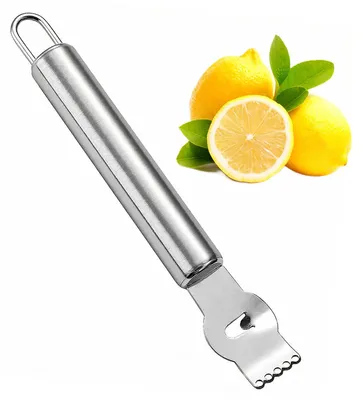 Zestenreißer aus Edelstahl, Zitrusreibe, 1 Stück, silber