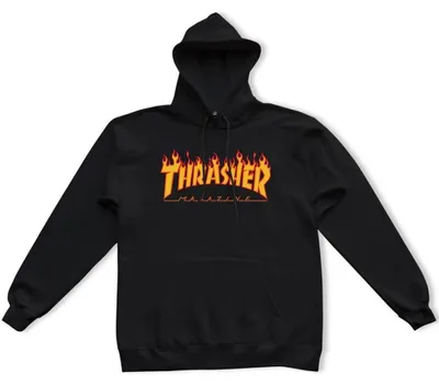 Produktbild von Thrasher Flame Logo Kapuzenpullover Schwarz XL Mann Schwarz XL