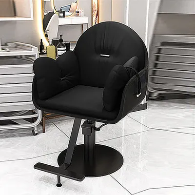 Produktbild von 360Home Friseurladen Haarsalon Schmink Friseur hocker sessel Drehstuhl Kosmetikhocker Schwarz-Schwarz-Schwarz