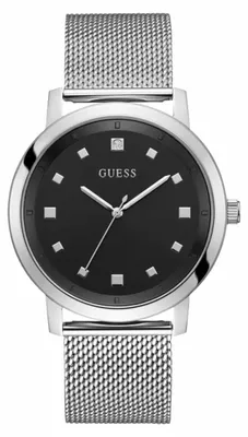 Obrázek produktu pro Hodinky Guess pro muže, stříbrné, černé, model U1363G1