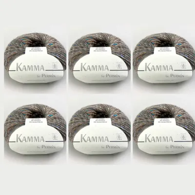 Immagine prodotto di 6x Kamma by Permin – Elegante filato in lana, alpaca, seta e con effetto tweed (18 beige)