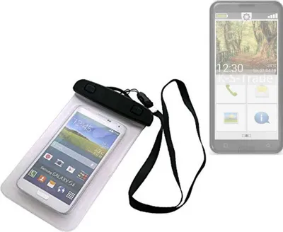 Produktbild von K-S-Trade Schutz Hülle Handy Hülle Kompatibel mit Emporia Smart.3 Beach Bag wasserdicht 16cm x 10cm Schutzhülle Staub Sand Flachwasser Beachbag