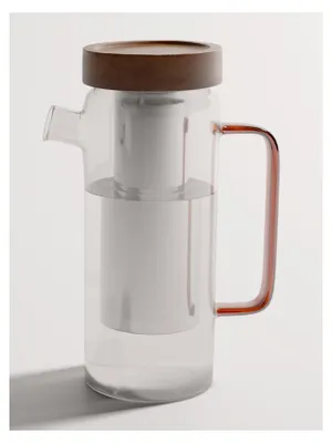 Image de Carafe filtrante en verre 1,5L – Filtration naturelle au charbon actif