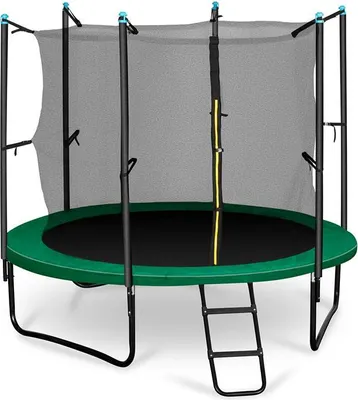 Obrázok produktu pre Klarfit detská trampolína, vnútorná/vonkajšia, s rebríkom, krytom hrán, 250 cm