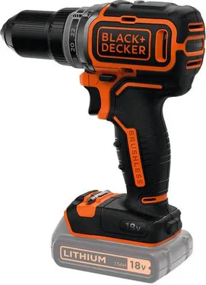 Zdjęcie produktu dla Black & Decker BL186N, Wiertarka pistoletowa, Zamek centralny, Czarny, Pomarańczowy, 1650 RPM, 3,5 cm, 1,3 cm
