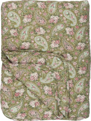Produktbild von IB Laursen Quilt Grün mit Faded Rose Paisley