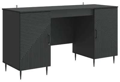 Obrázok produktu pre Stôl s poličkou Čierna 142,5 x 50 x 75 cm Kompozitné drevo